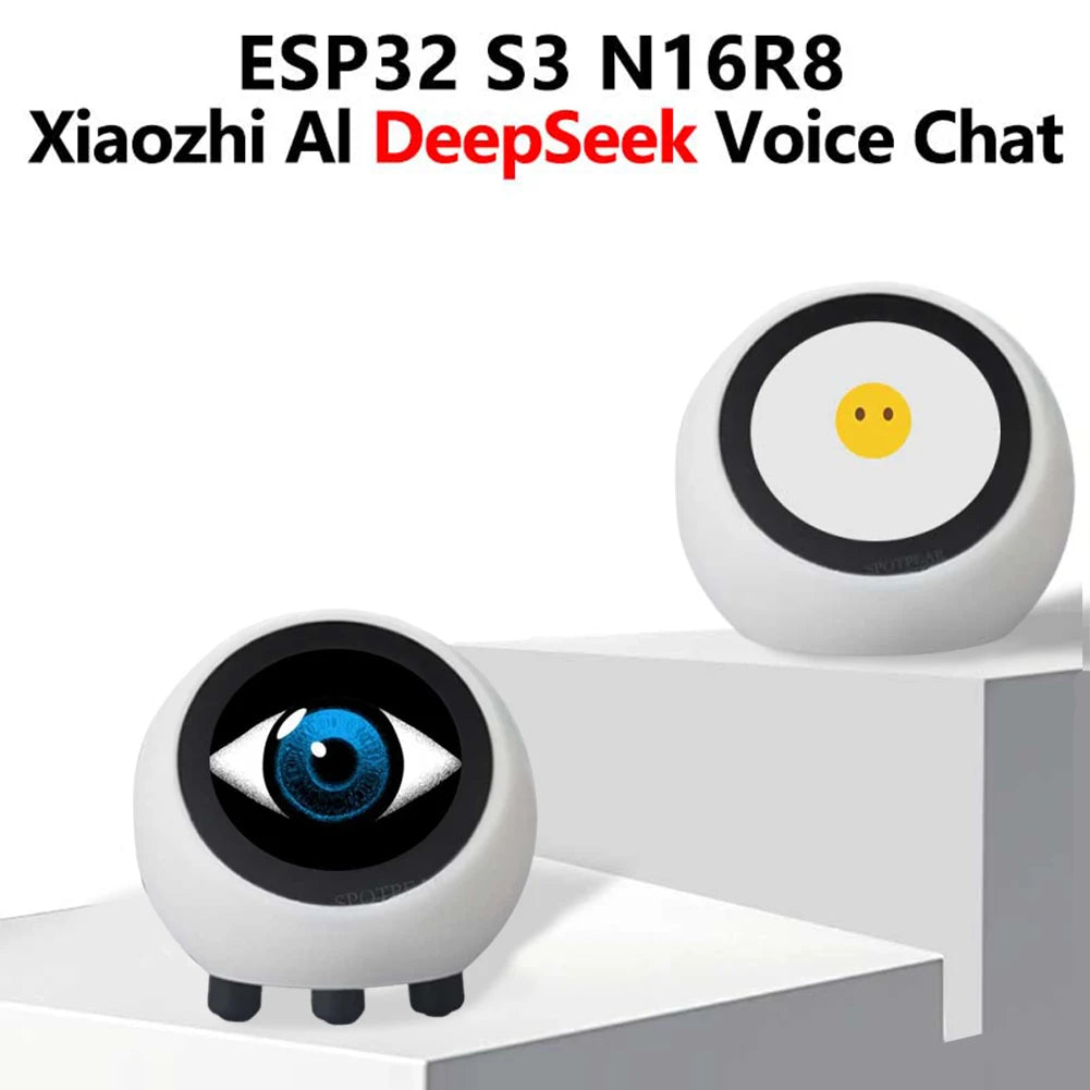 DeepSeek XiaoZhi AI Voice Chat Robot LCD Display Smart Assistant Robot Electronic EYE Clock Desktop Ornament Home Decor