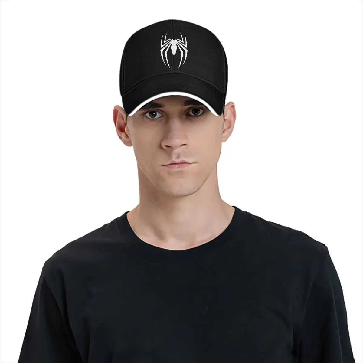 Washed Men's Baseball Cap White Spider Essential Trucker Snapback Caps Dad Hat Spiders Golf Hats