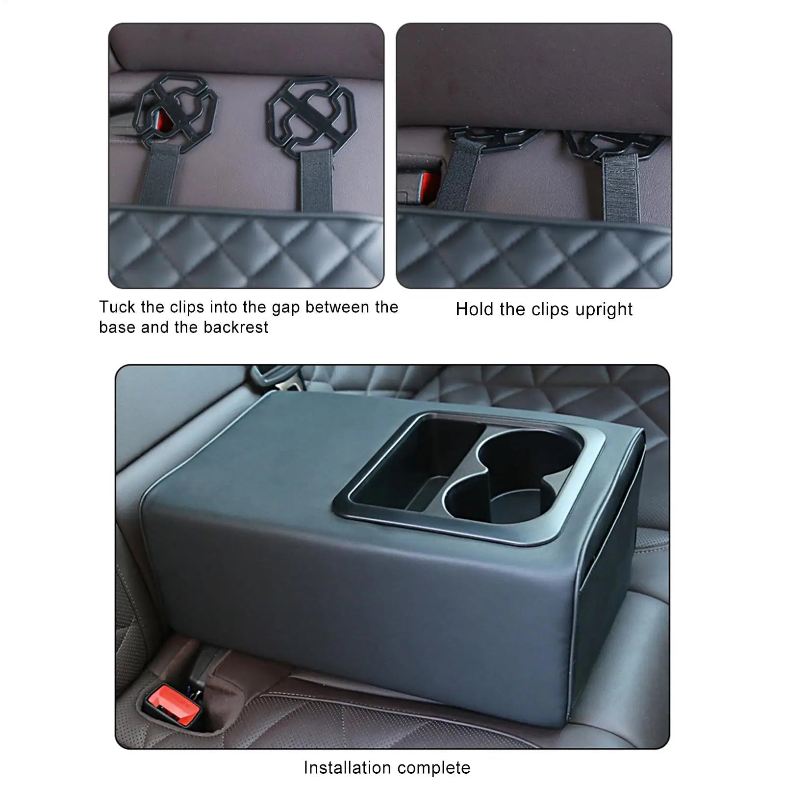 Backseat Arm Rest Console Box Automotive Arm Rest With Cup Holder Second Row Rear Central Armrest Box For SUV Truck Sedan ﻿