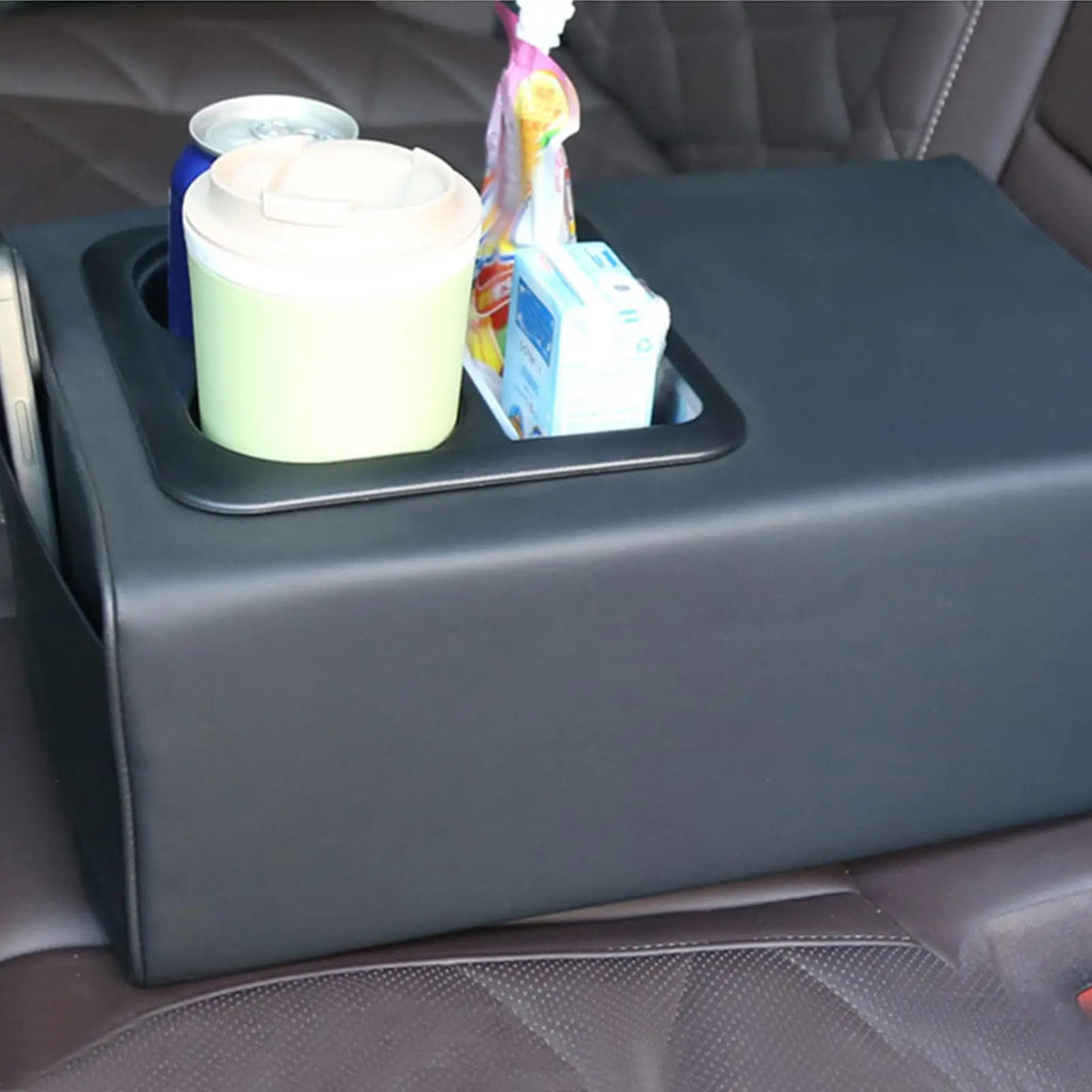 Car Rear Seat Console Box Automotive Interior Storage Organizer Rear Bench Seat Consoles for SUV Truck Sedan Vehicle