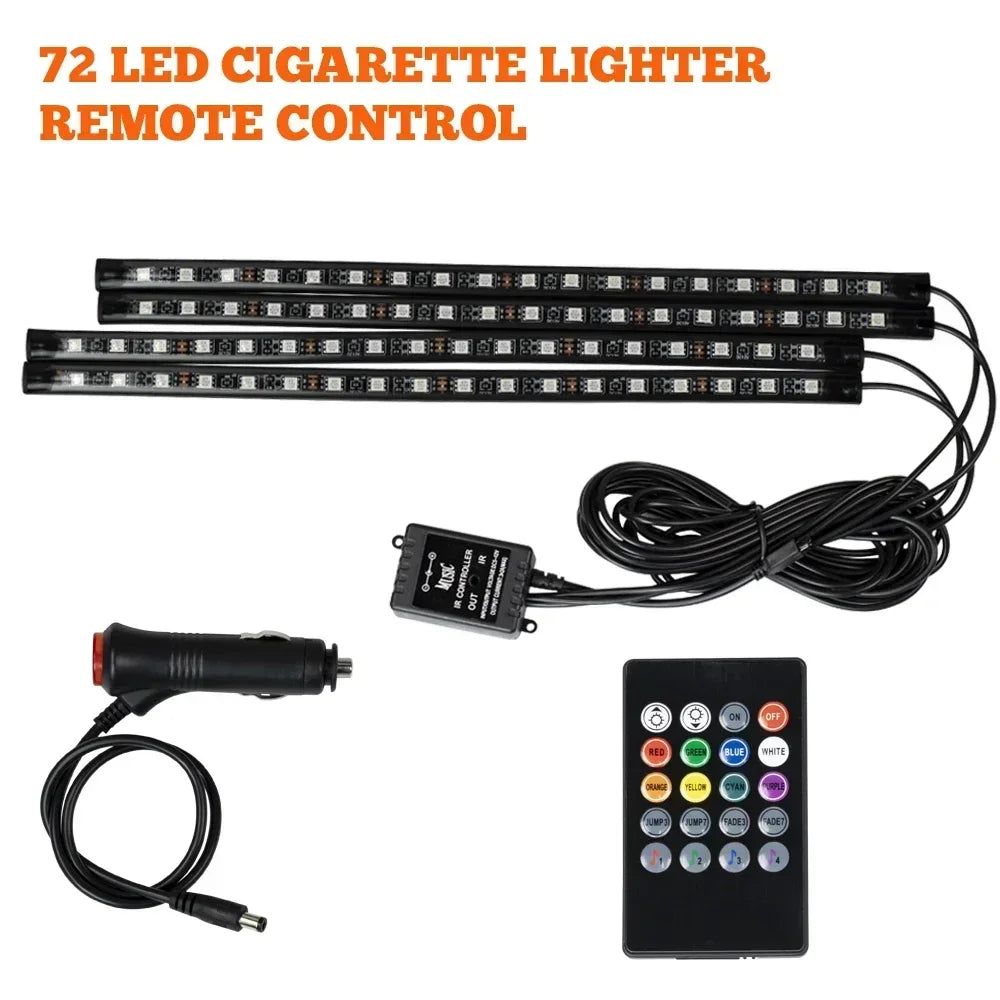 Car Interior Led Strip Lights for Auto RGB Light Kit with APP/Remote Control Environmental Lights Car Interior Decorations Light