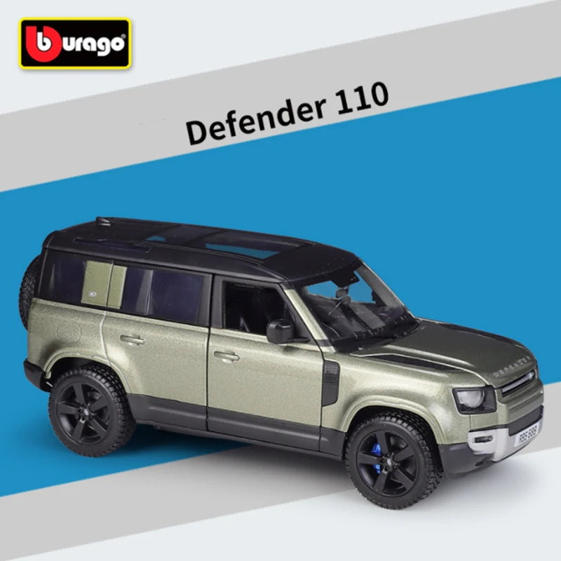 Bburago 1:24 Land Rover Defender 110 SUV Alloy Car Model Diecast Metal Off-road Vehicles Car Model High Simulation Kids Toy Gift