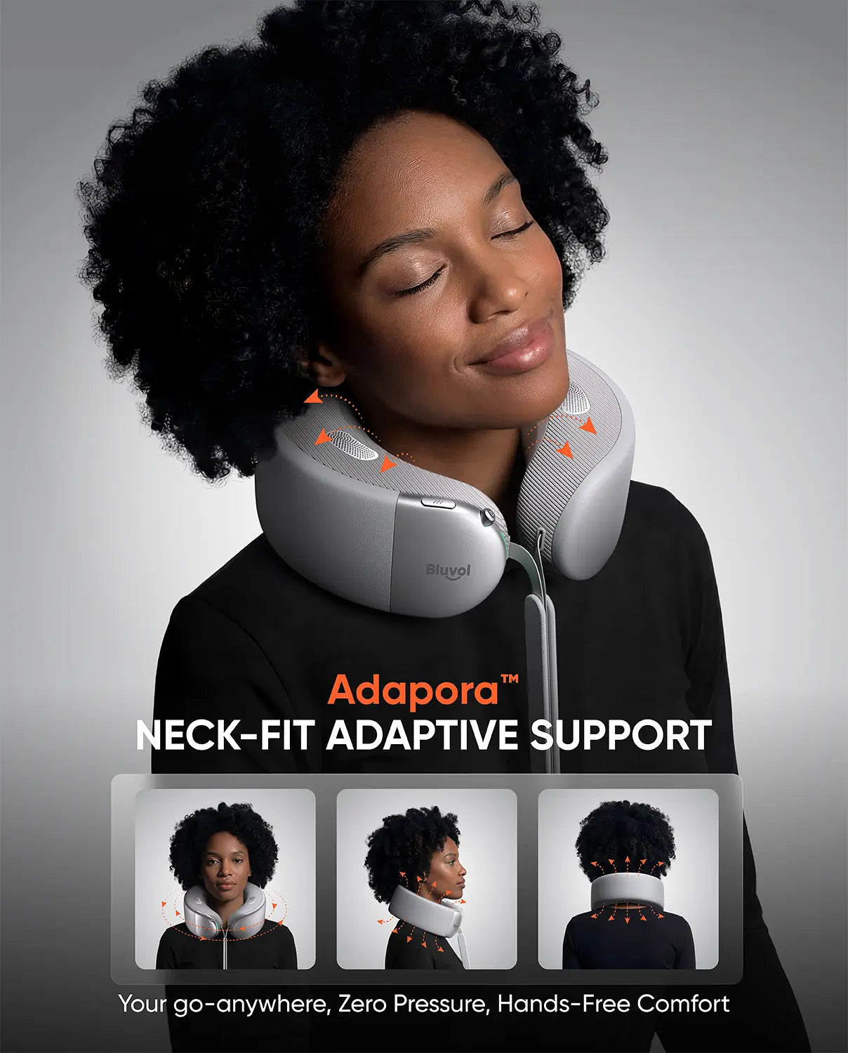 Bluvol Nest 10 Ultra Immersive MASGRE Cordless Neck and Shoulder Massager with Heat – Deep Kneading Electric Massage Pillow for Neck – Perfect for Home, Office and Car. Bluetooth Connection, Mother'S Day Gifts