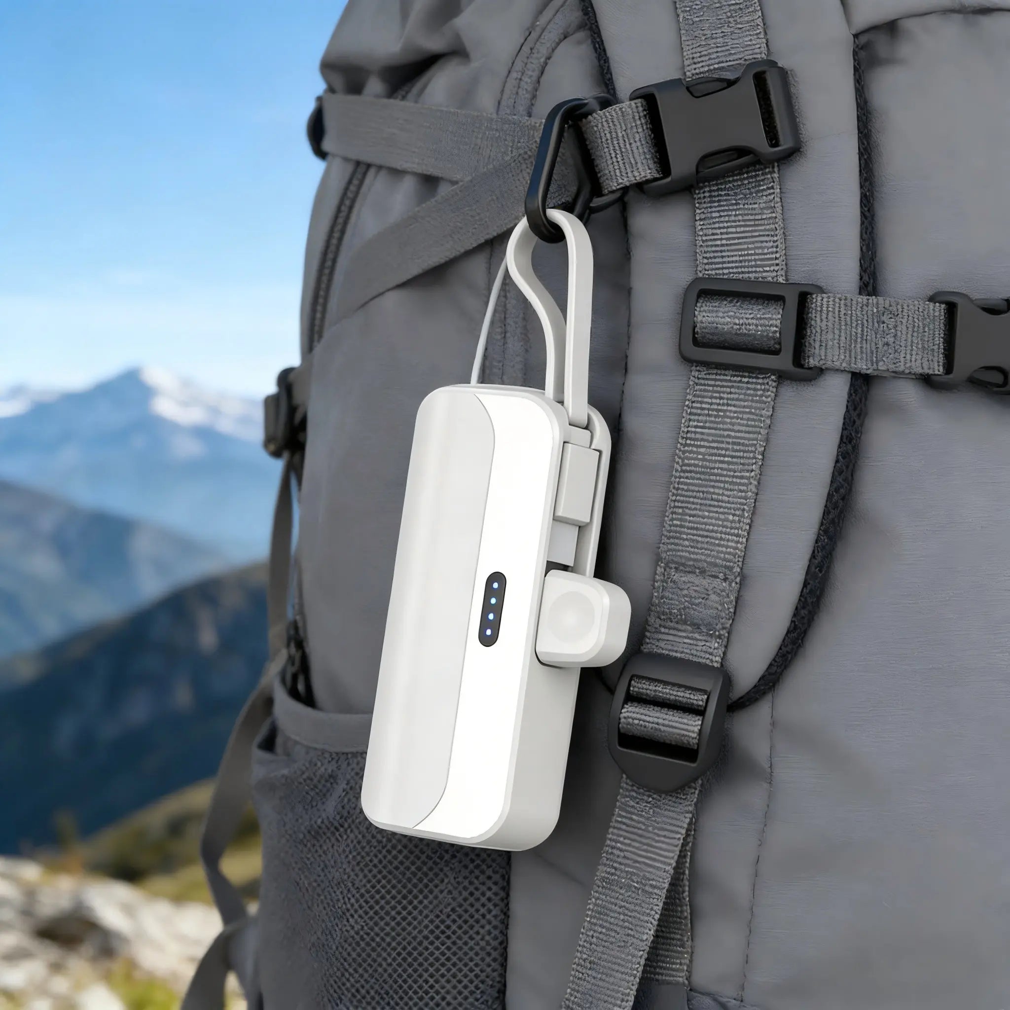Portable Pocket Compact Capsule Power Bank, 5000Mah Capacity, Supports Ios, Type-C & Double USB Output, Fits Iphone & Android Devices, Travel Essential